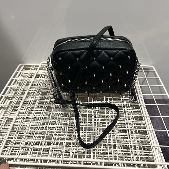NWT Rebecca Minkoff Black stud top zip crossbody. - Picture 13 of 15